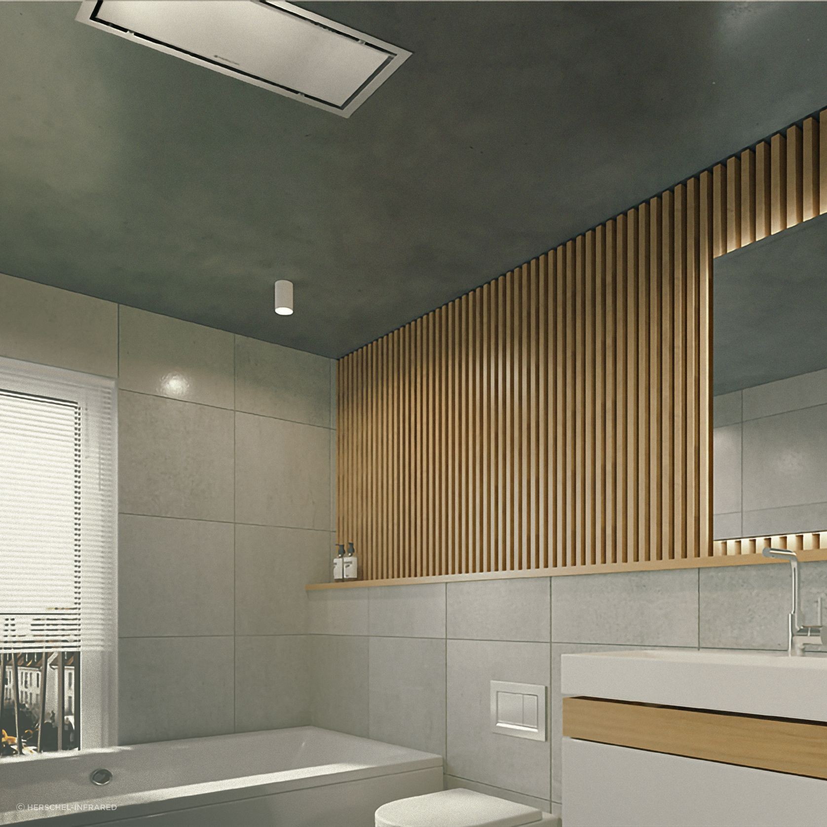 Krystal White Ceiling Heater & Installation Kit gallery detail image