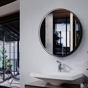 Eclipse Circle Black LED Framed Mirror with Demister gallery detail image