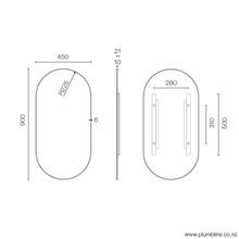 Frame 450 Pill Mirror Black gallery detail image