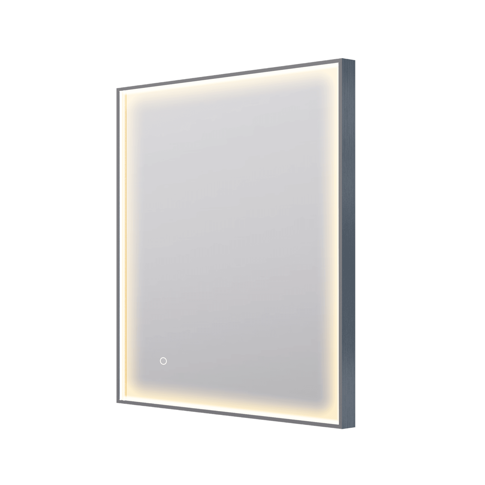 Eclipse Rectangle Gun Metal LED Framed Mirror Demister gallery detail image