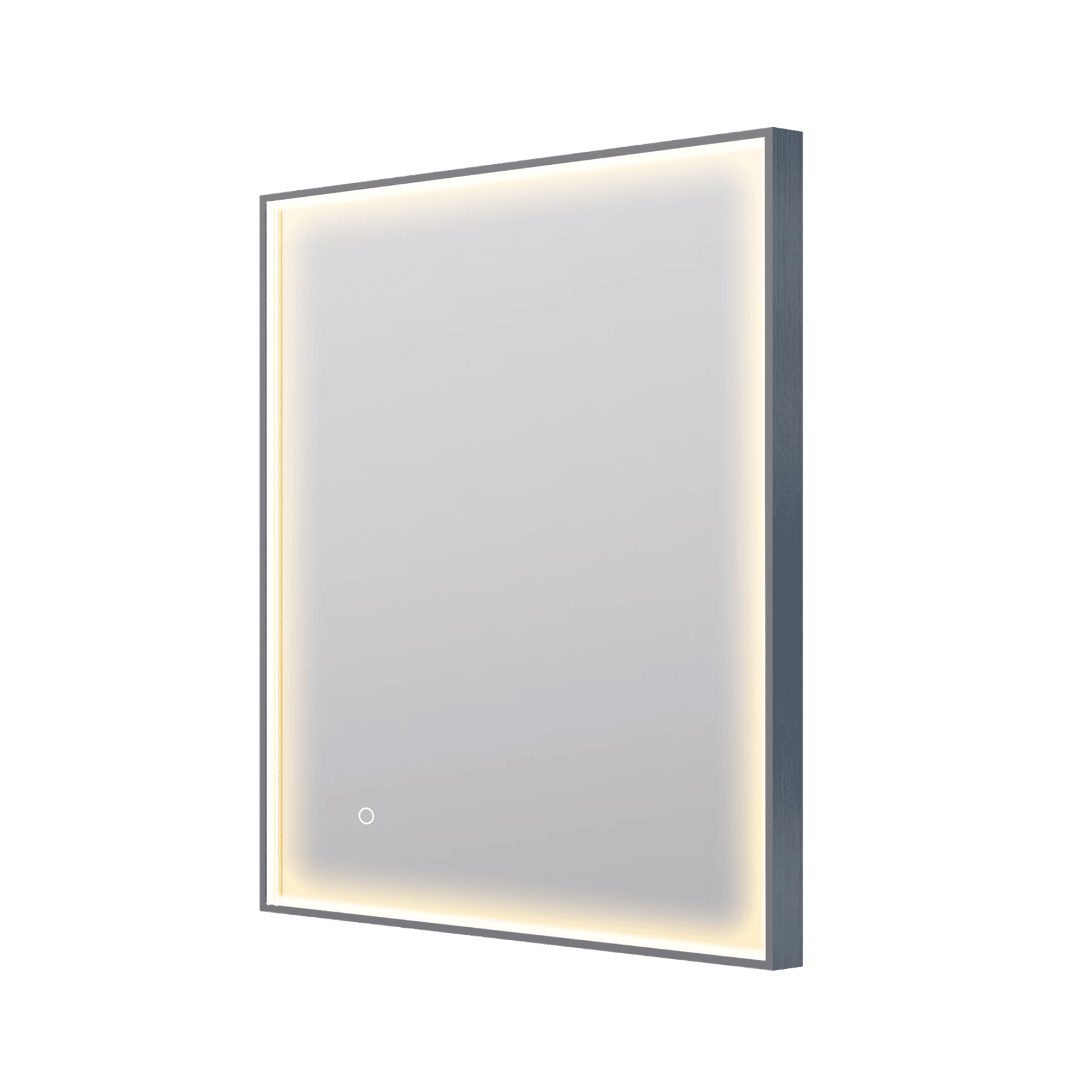 Eclipse Rectangle Gun Metal LED Framed Mirror Demister gallery detail image