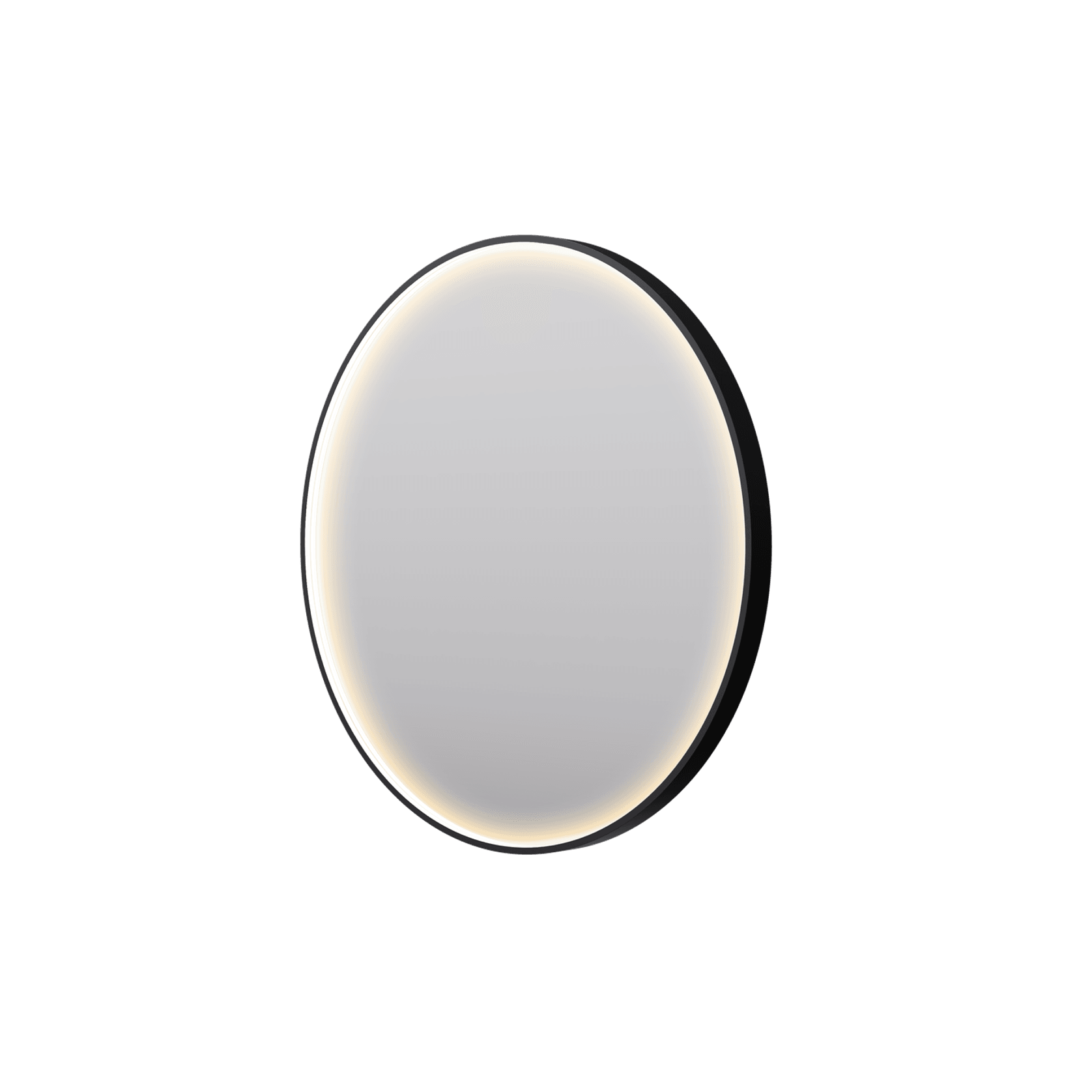 Eclipse Circle Black LED Framed Mirror with Demister gallery detail image