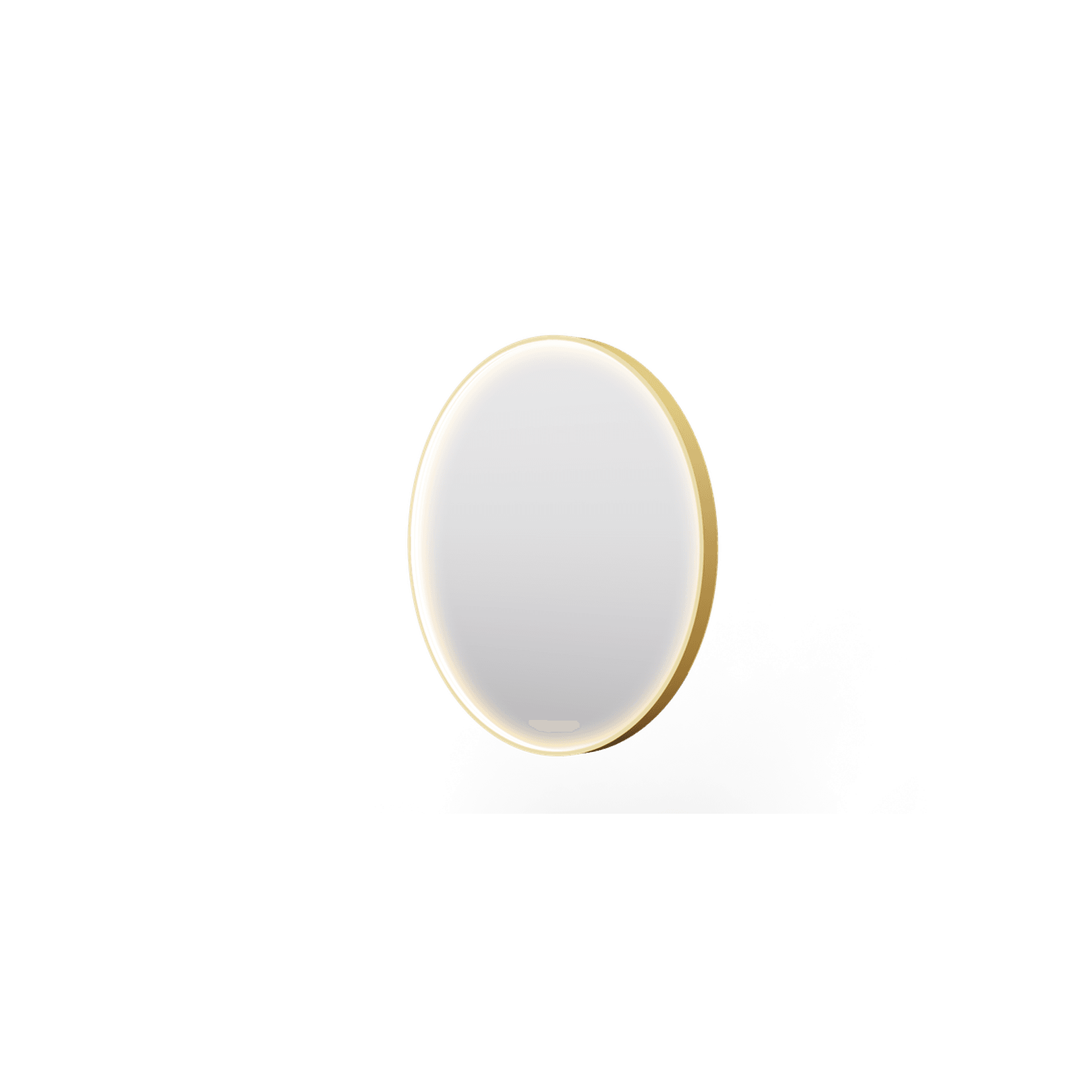 Eclipse Circle Gold LED Framed Mirror with Demister gallery detail image