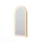 Eclipse Arch Gold LED Framed Mirror with Demister gallery detail image