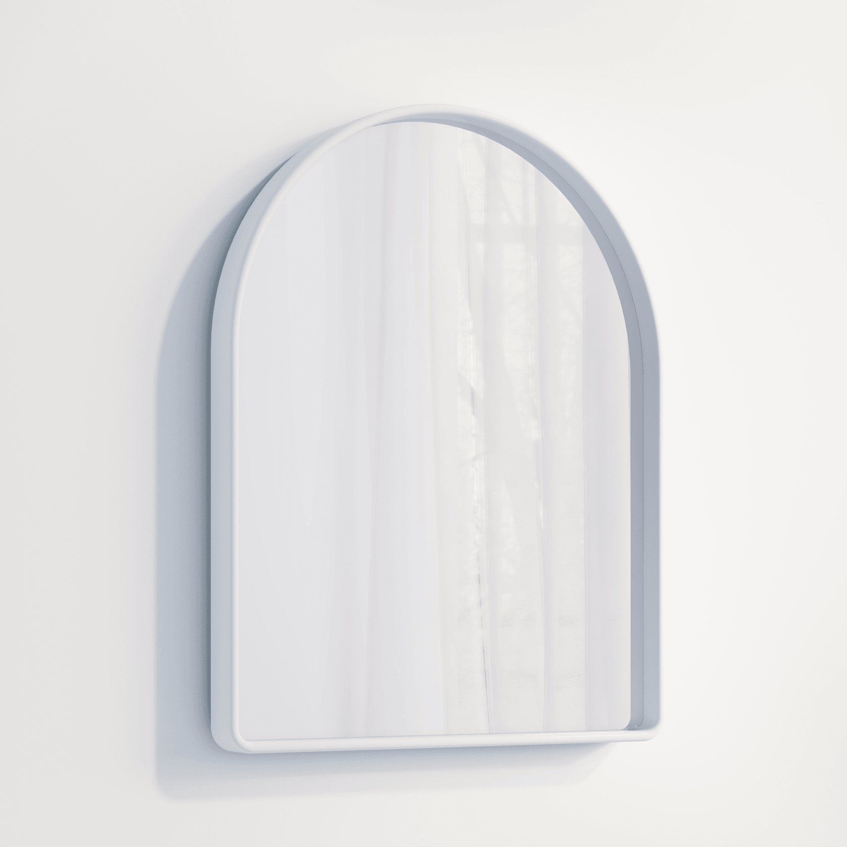 Arch Wall Mirror | Matte White gallery detail image
