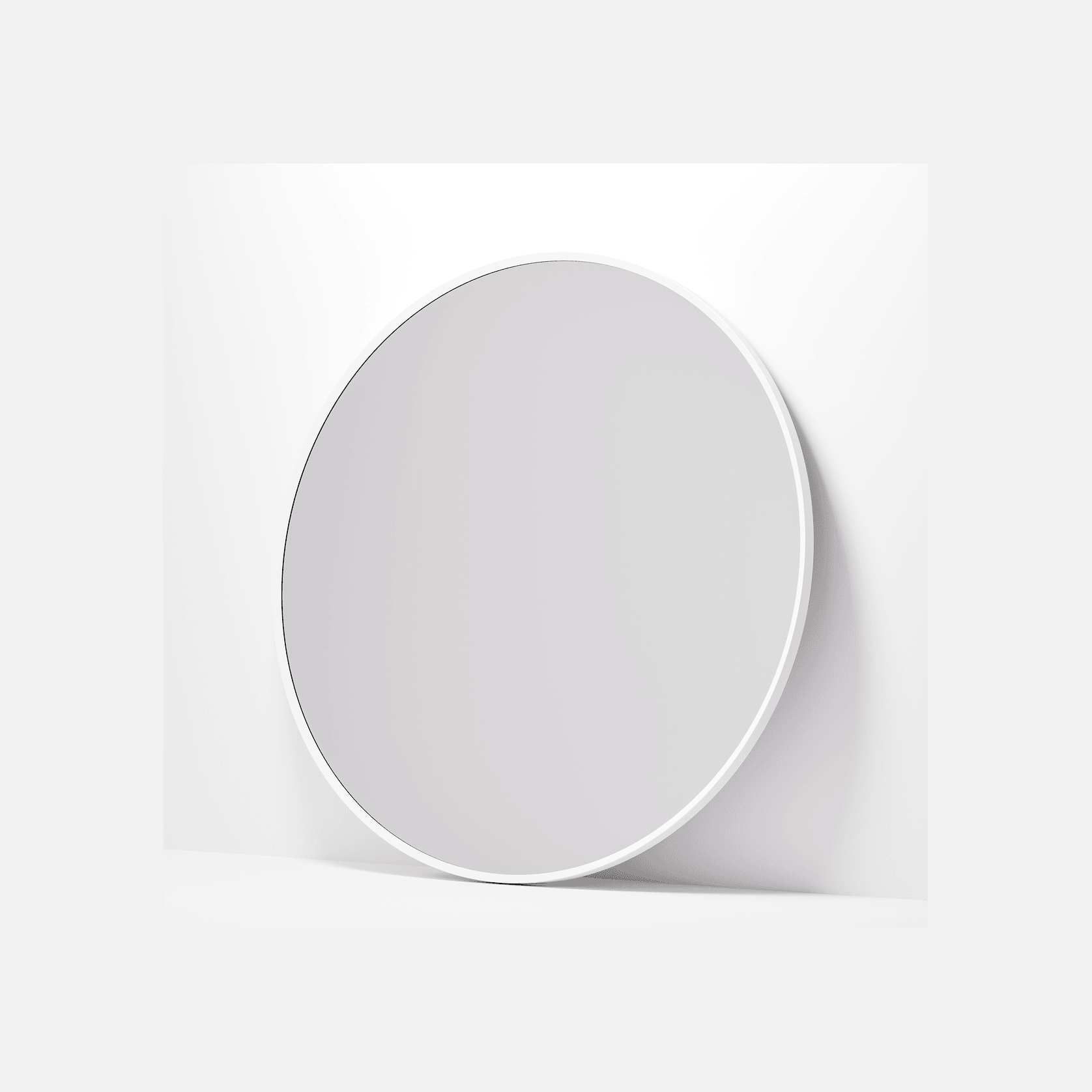 Code Aspect Round Mirror | White gallery detail image