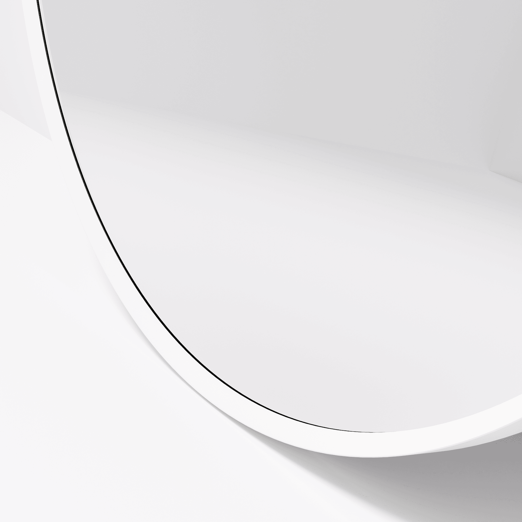 Code Aspect Round Mirror | White gallery detail image