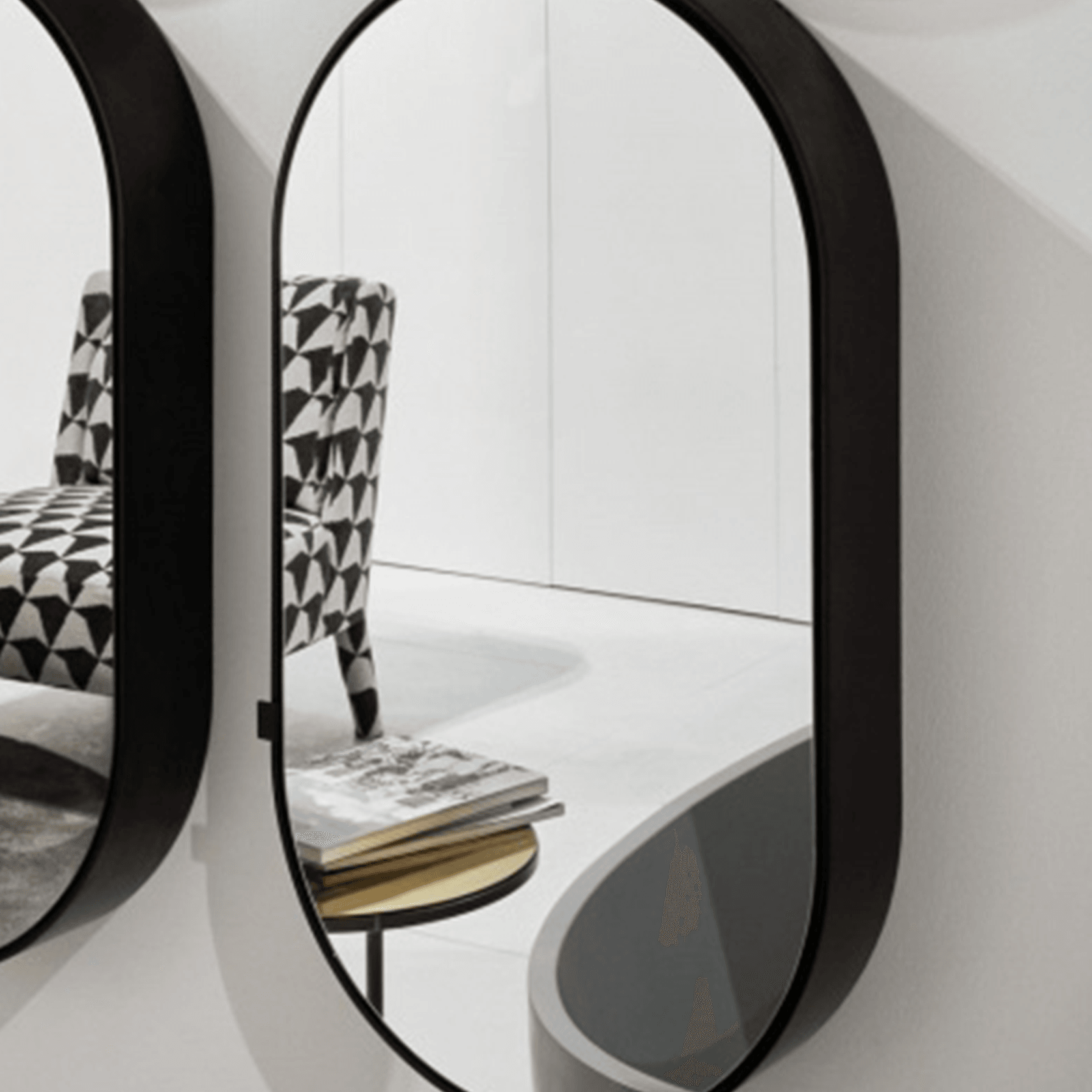 Catino Oval Mirror Cabinet by Cielo gallery detail image