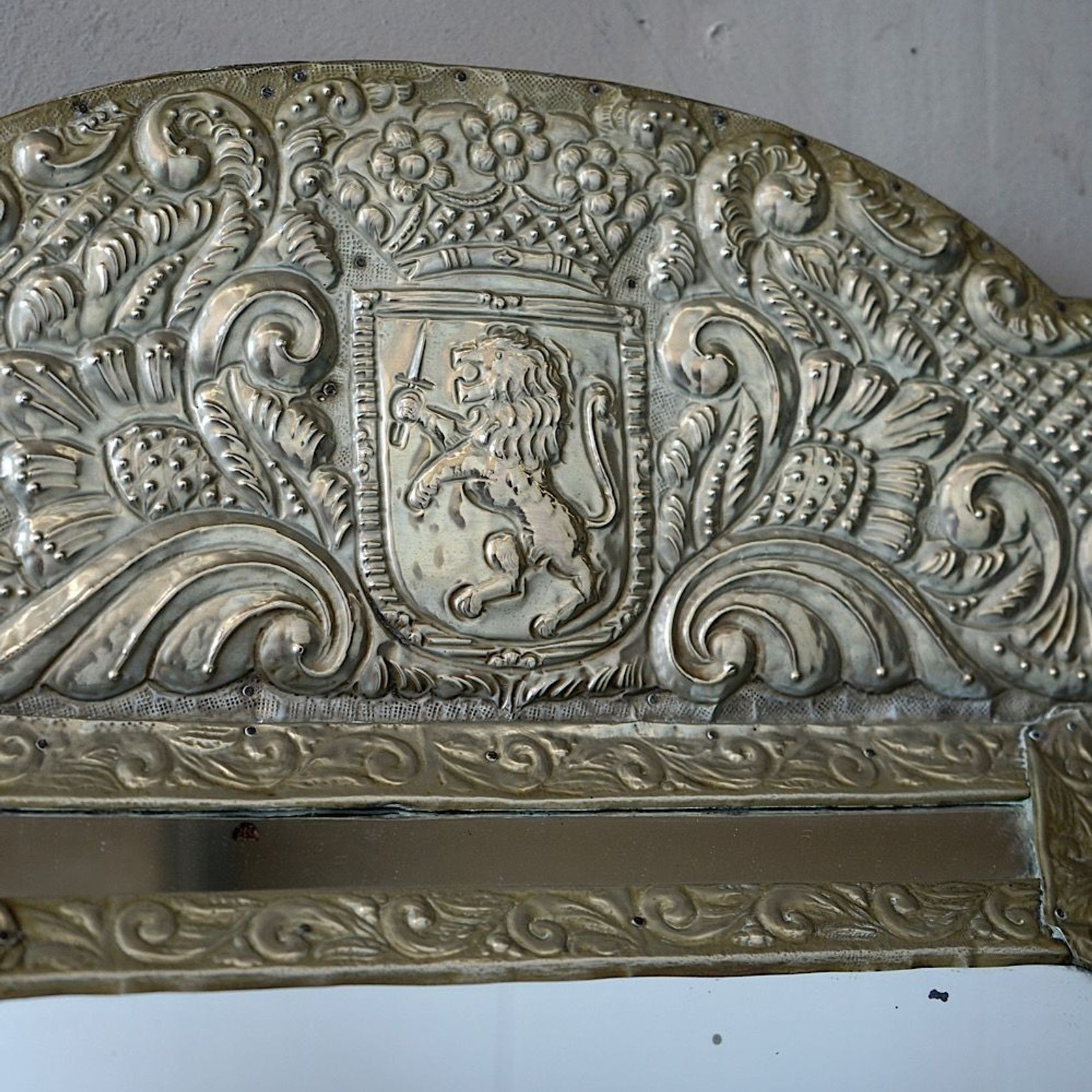 Antique Pressed Metal Régence Mirror gallery detail image