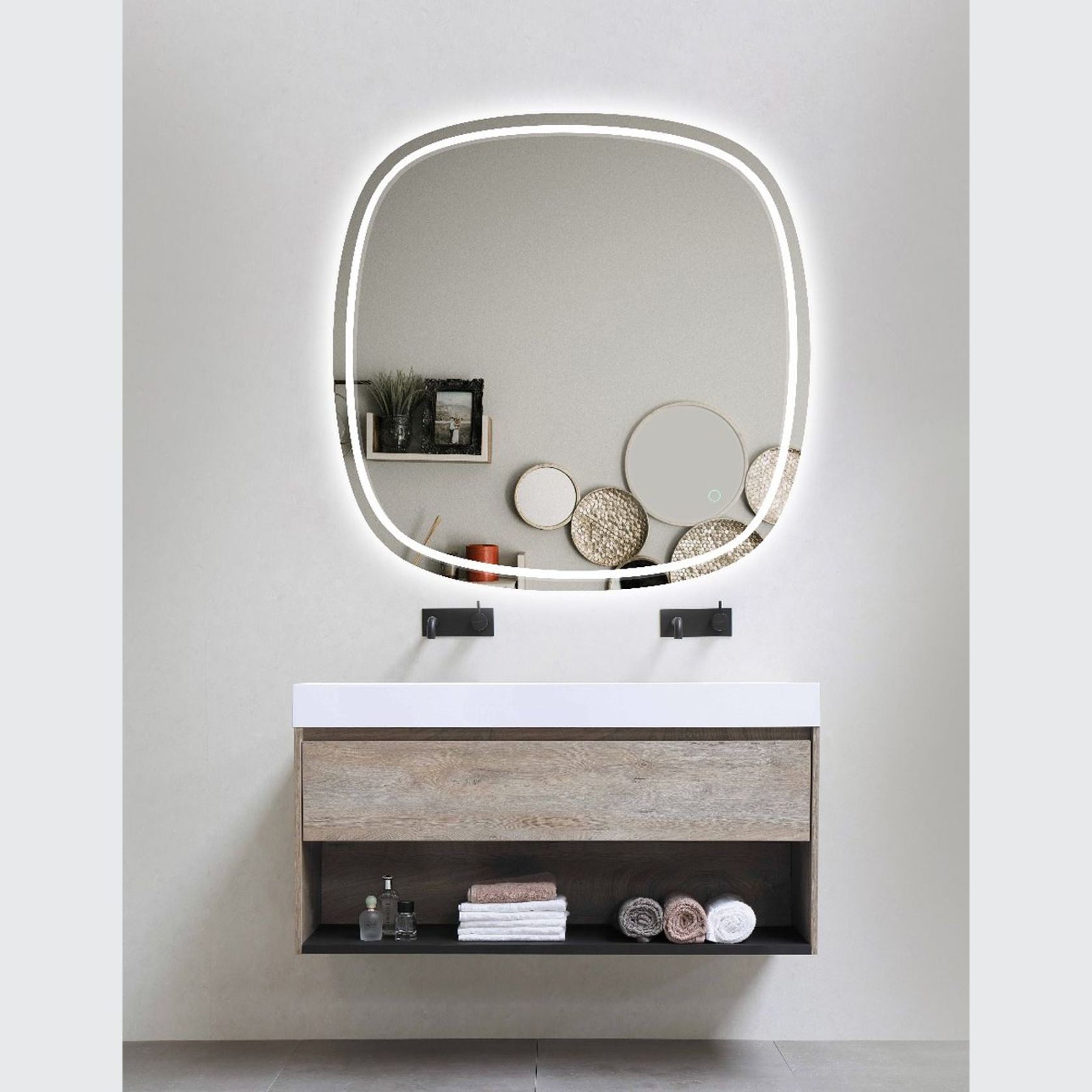Rounded Edge LED Mirror LM-LEXSI-60 gallery detail image