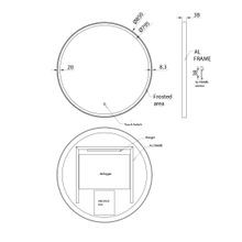 Cadre 850mm LED Mirror with Demister Matte Black gallery detail image