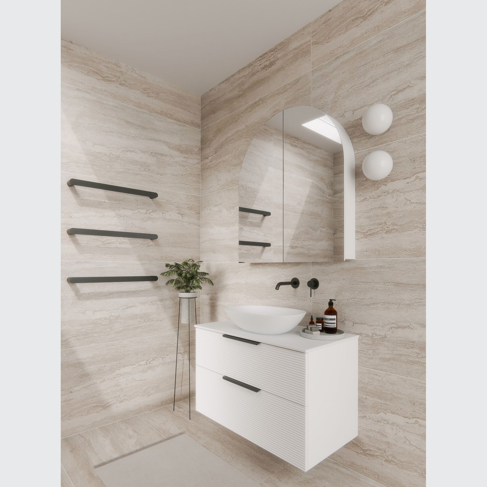 Code Neo Arch 850 Mirror Cabinet gallery detail image