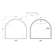 Code Aspect 1200 Arch Framed Mirror Range gallery detail image