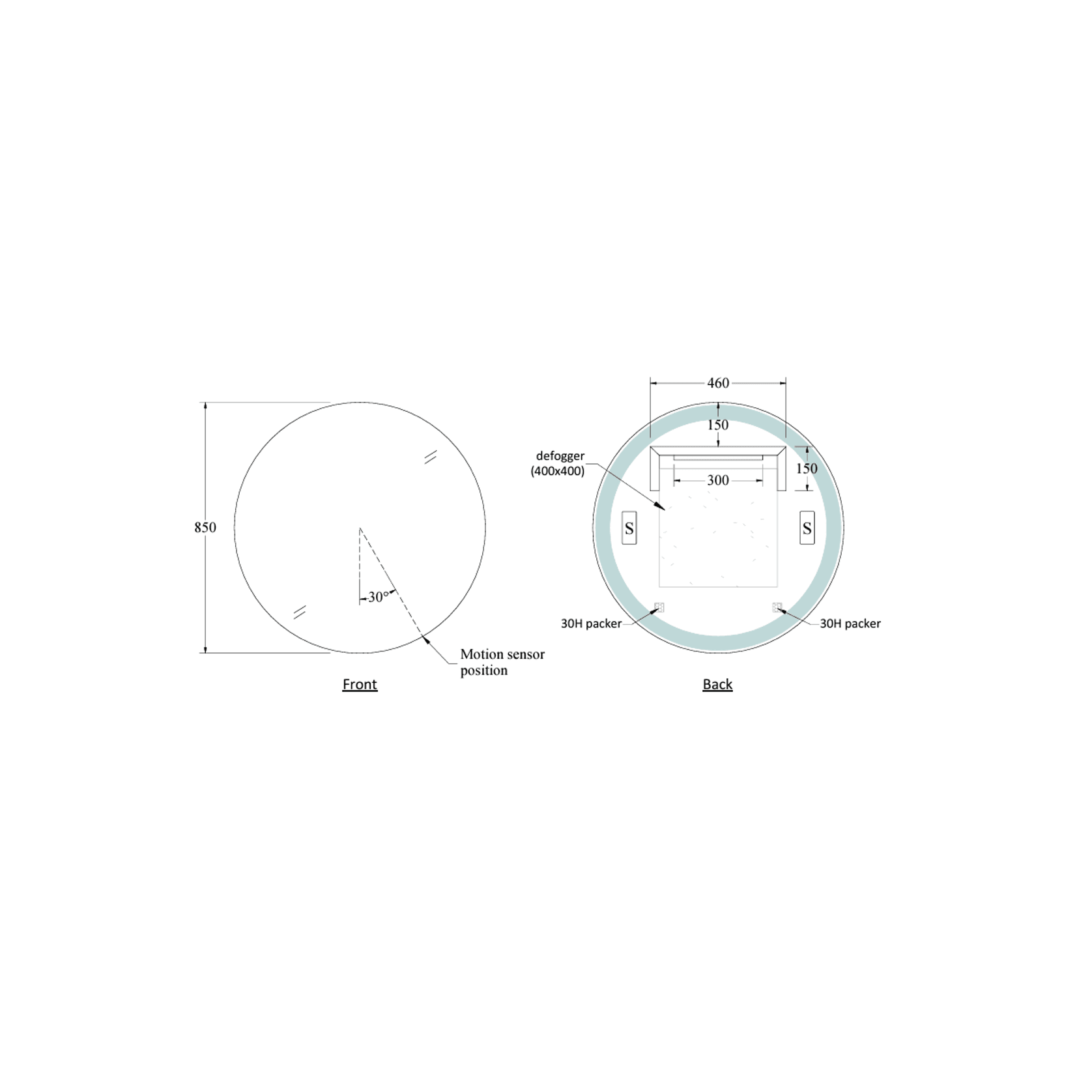 Code Euro Round Led Mirror Range gallery detail image