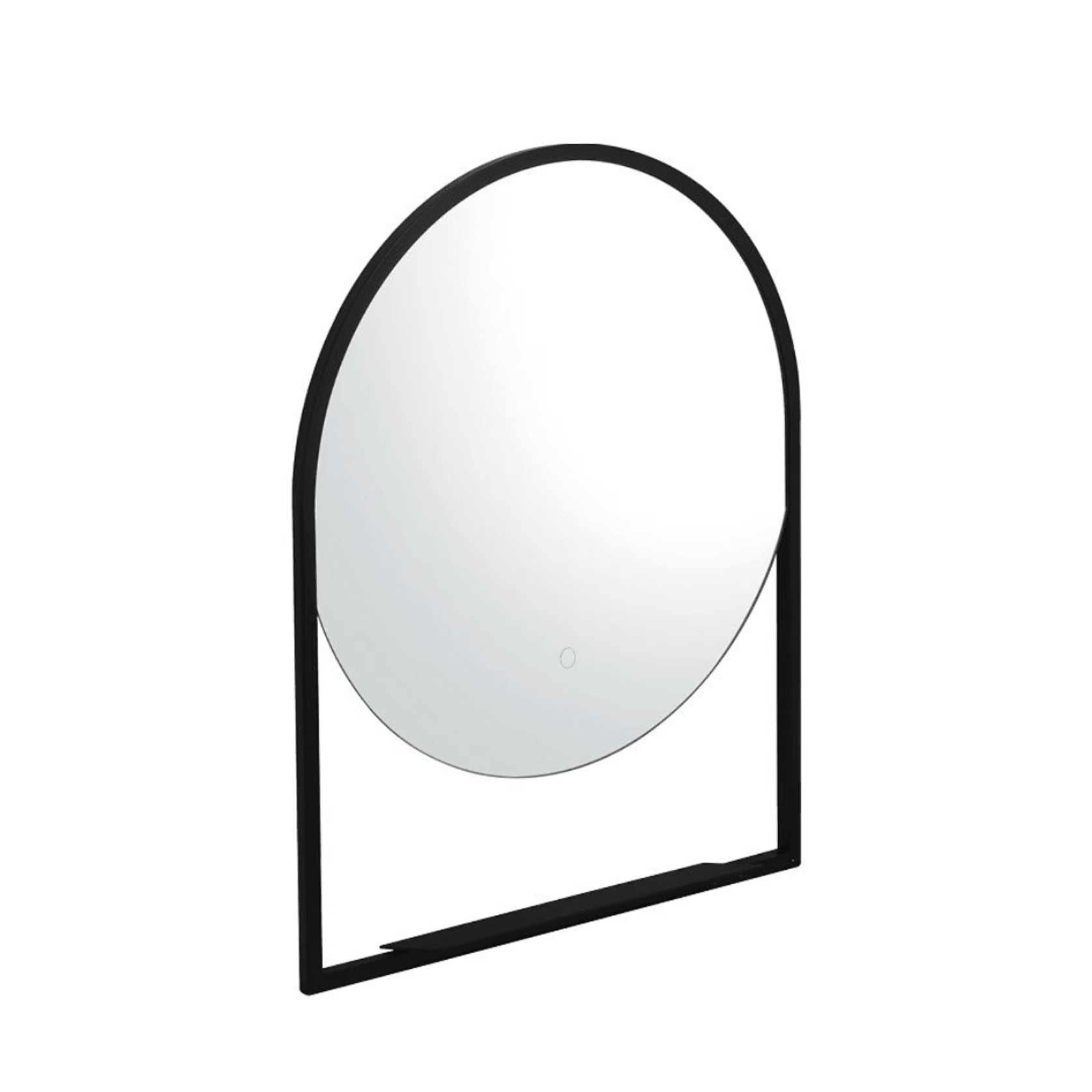 Frame Round LED Mirror with Shelf gallery detail image