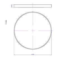 iStone 700mm Round Mirror Matte White gallery detail image
