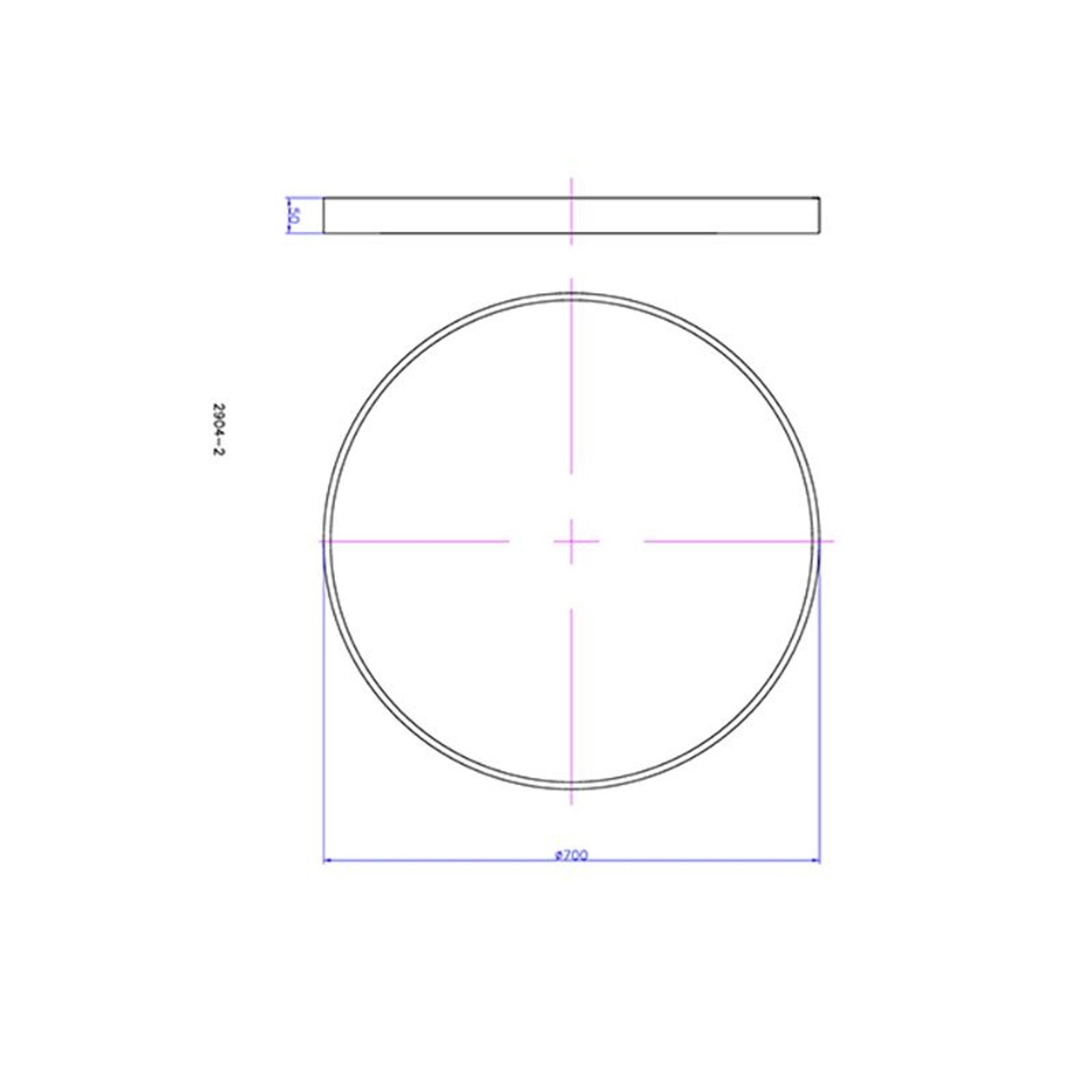 iStone 700mm Round Mirror Matte White gallery detail image
