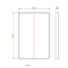 iStone 600 x 900mm Square Mirror Matte Black gallery detail image