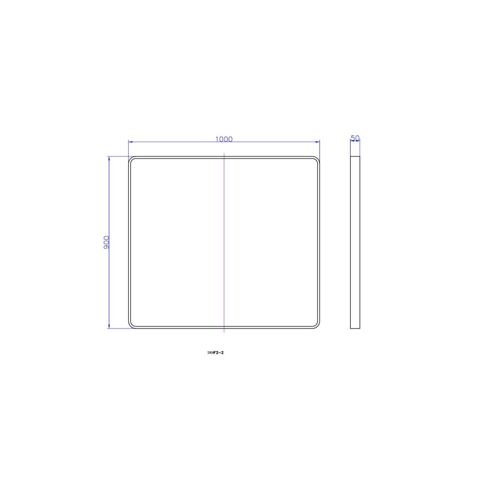 iStone 900 x 1000mm Square Mirror Gloss White gallery detail image