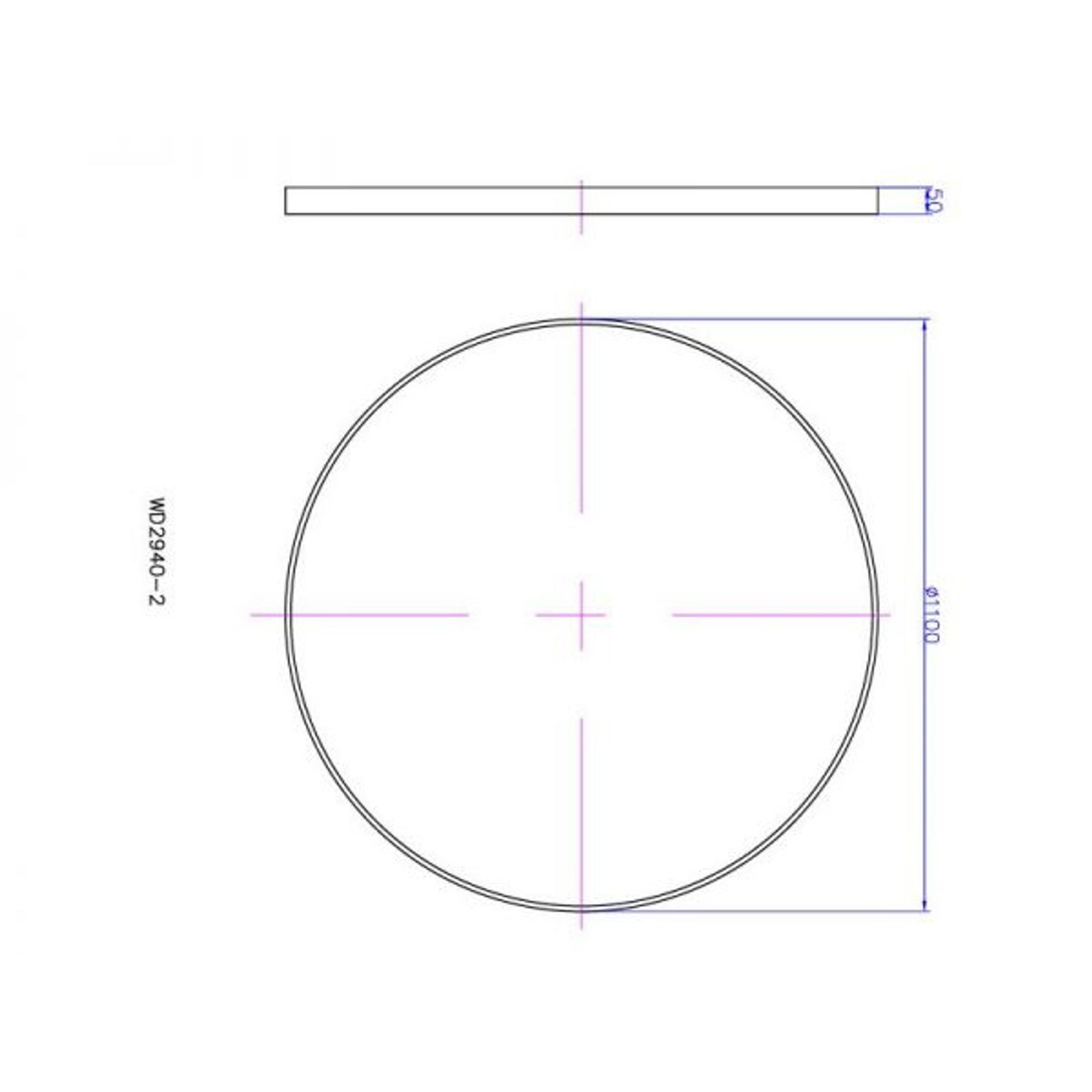 iStone 1100mm Round Mirror Matte Black gallery detail image