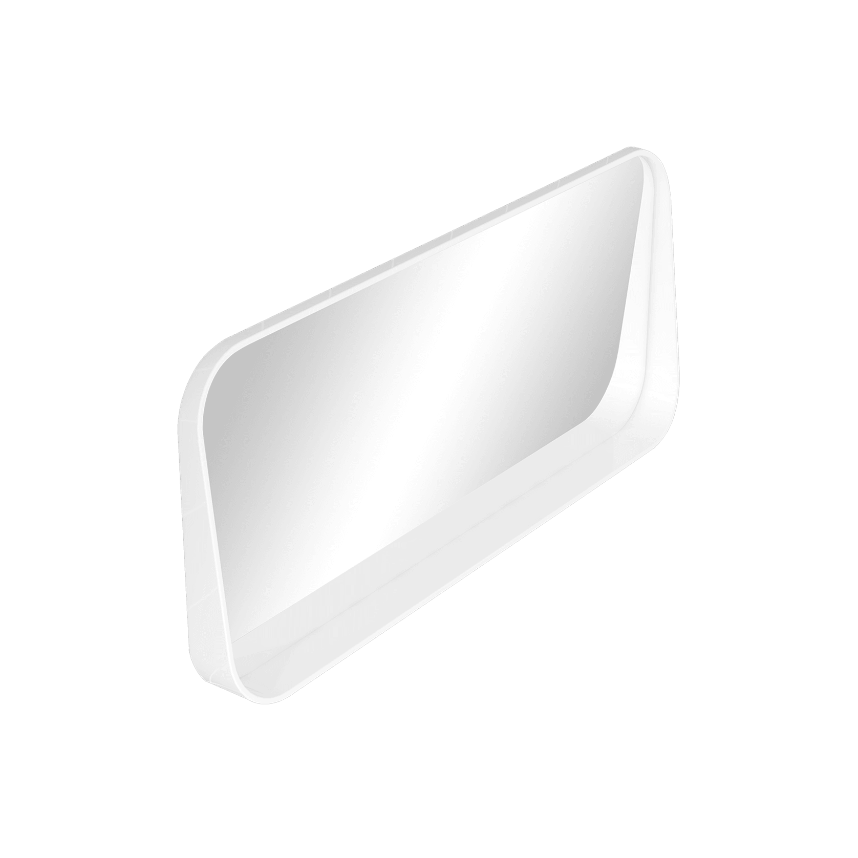iStone 1100mm Rectangular Mirror with Shelf Gloss White gallery detail image