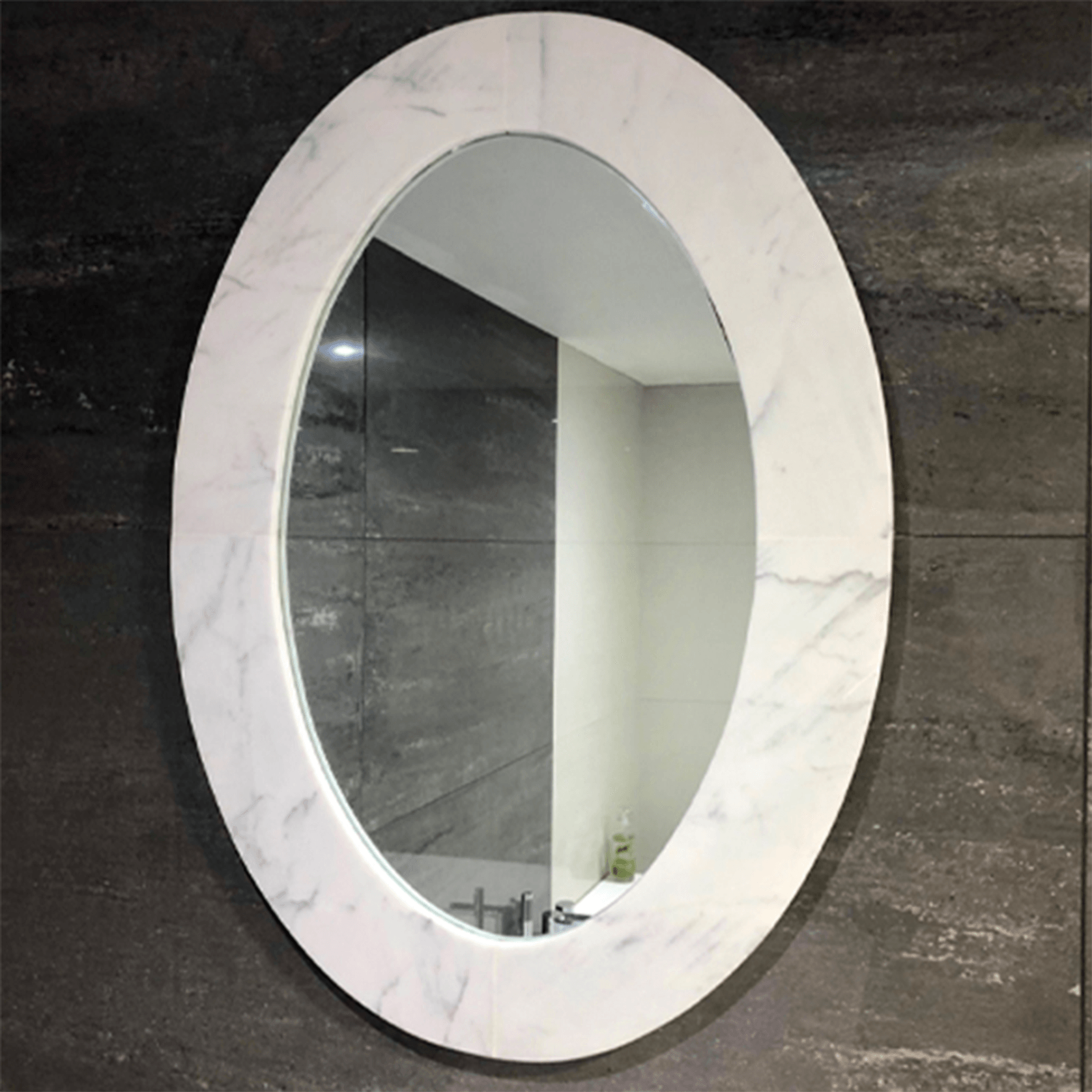 Marble Oval Mirror gallery detail image