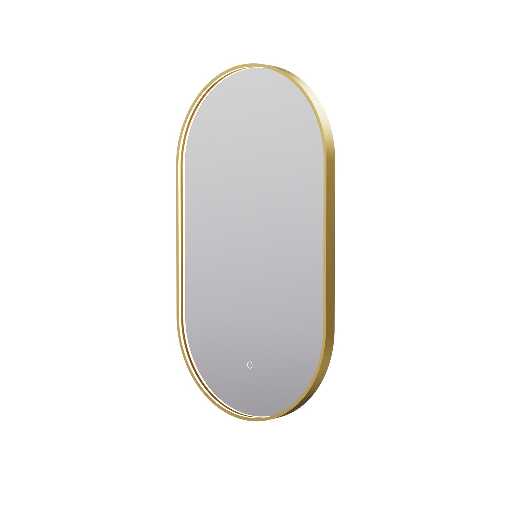 Eclipse Obround Gold LED Framed Mirror with Demister gallery detail image