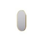 Eclipse Obround Gold LED Framed Mirror with Demister gallery detail image