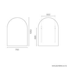 Frame Black 750 Arch Mirror gallery detail image