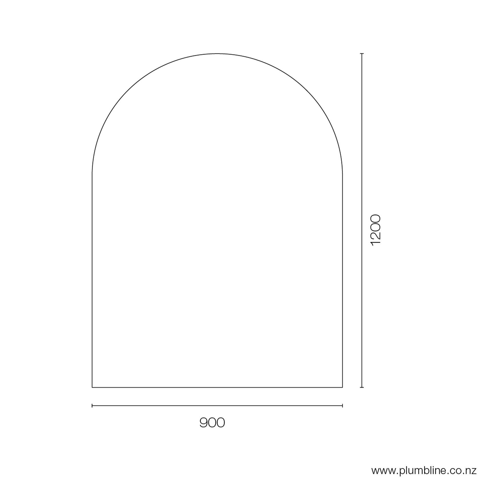 Frame 450 Arch Mirror Black gallery detail image