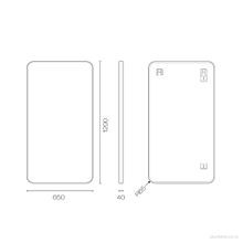 Frame XL 1200 Rectangle Mirror Brushed Black gallery detail image