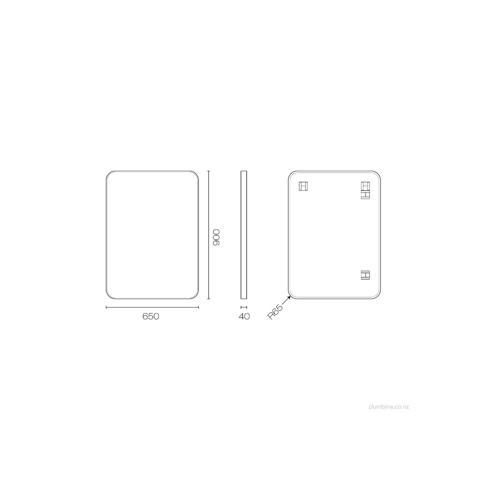 Frame XL 900 Rectangle Mirror Brushed Brass gallery detail image