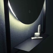Frame Round LED Mirror with Shelf gallery detail image