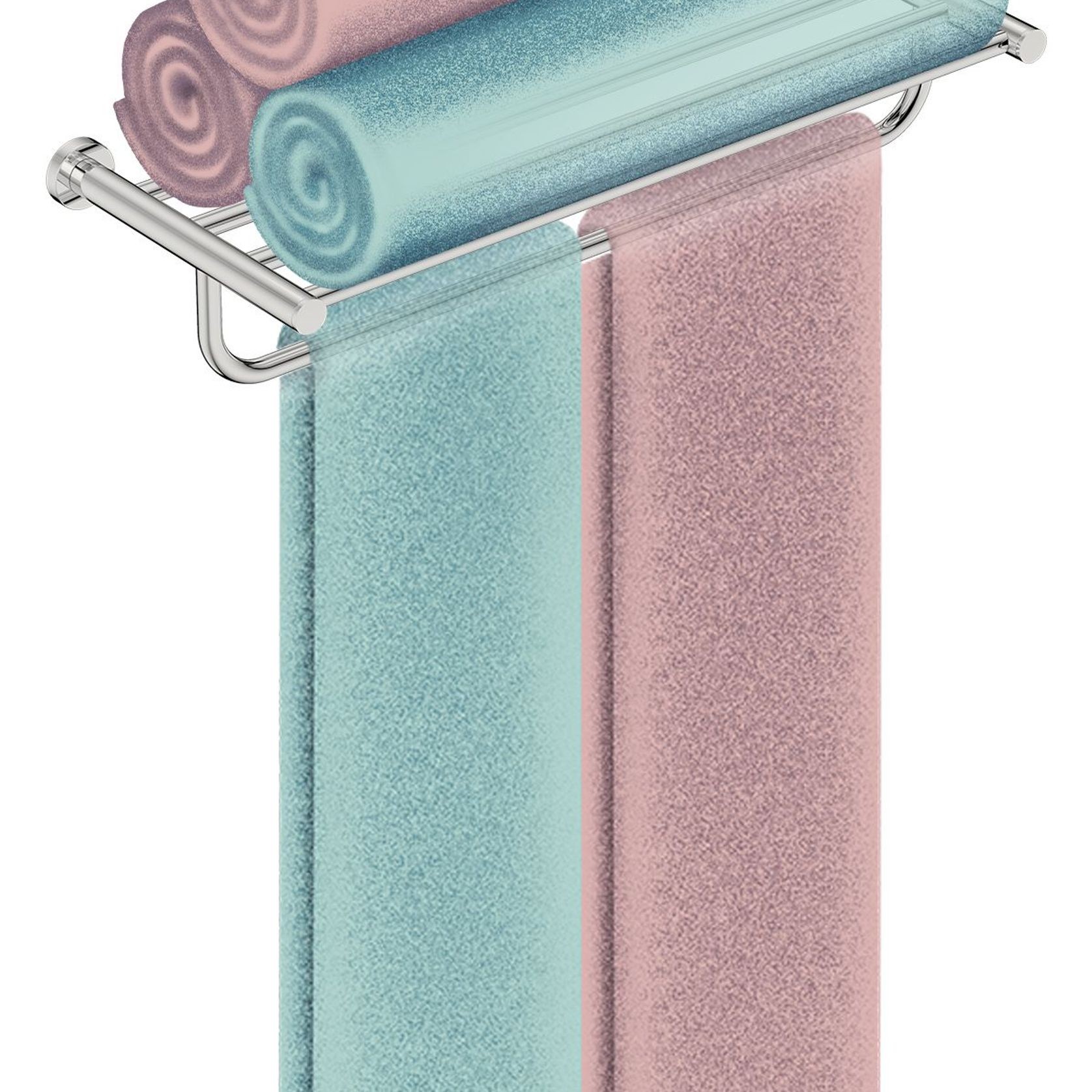 Towel Shelf with Hang Bar 650mm gallery detail image