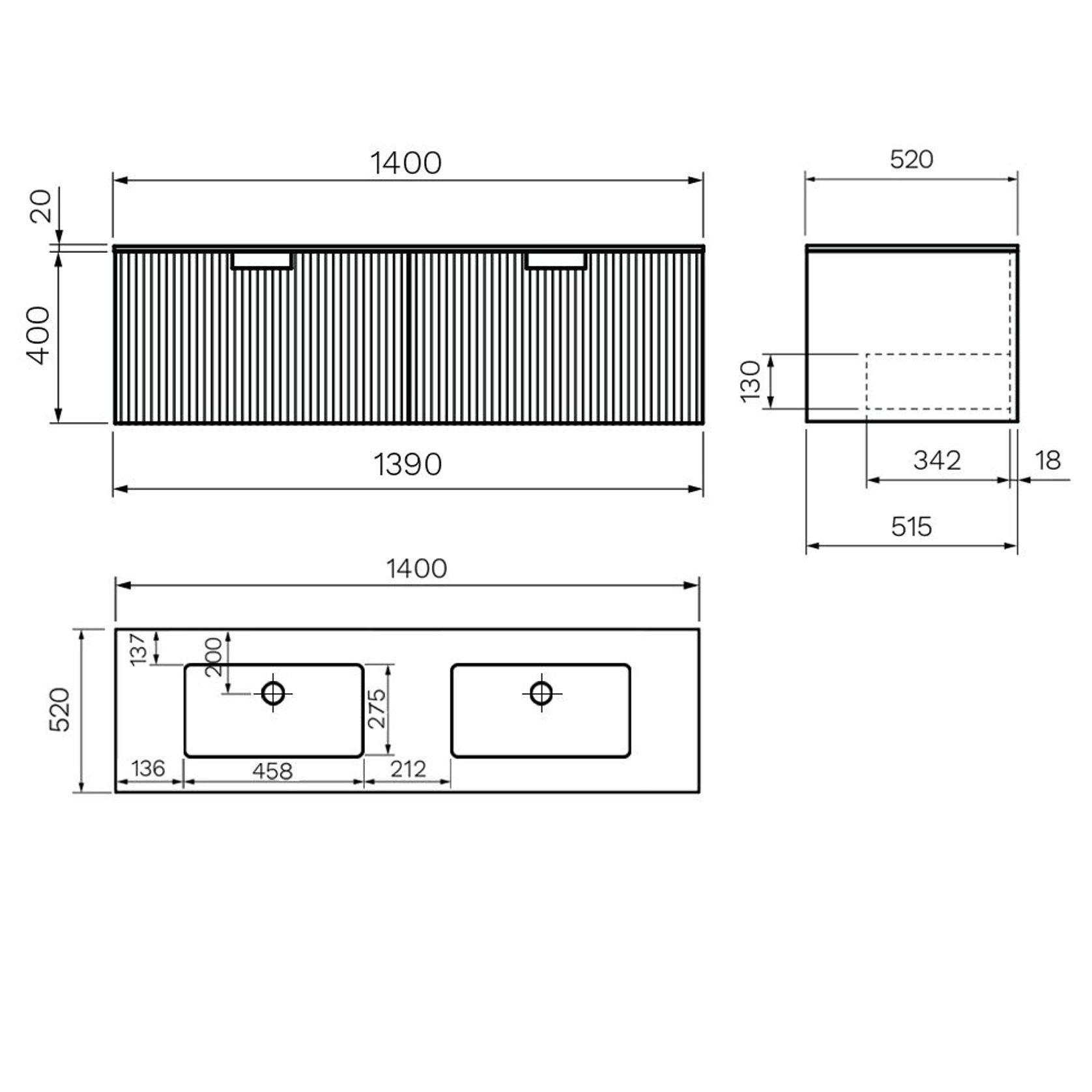 Parisi Vanities with Evostone Tops gallery detail image