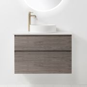Soft Solid Surface Wall-Hung Vanity, 2 Drawers gallery detail image