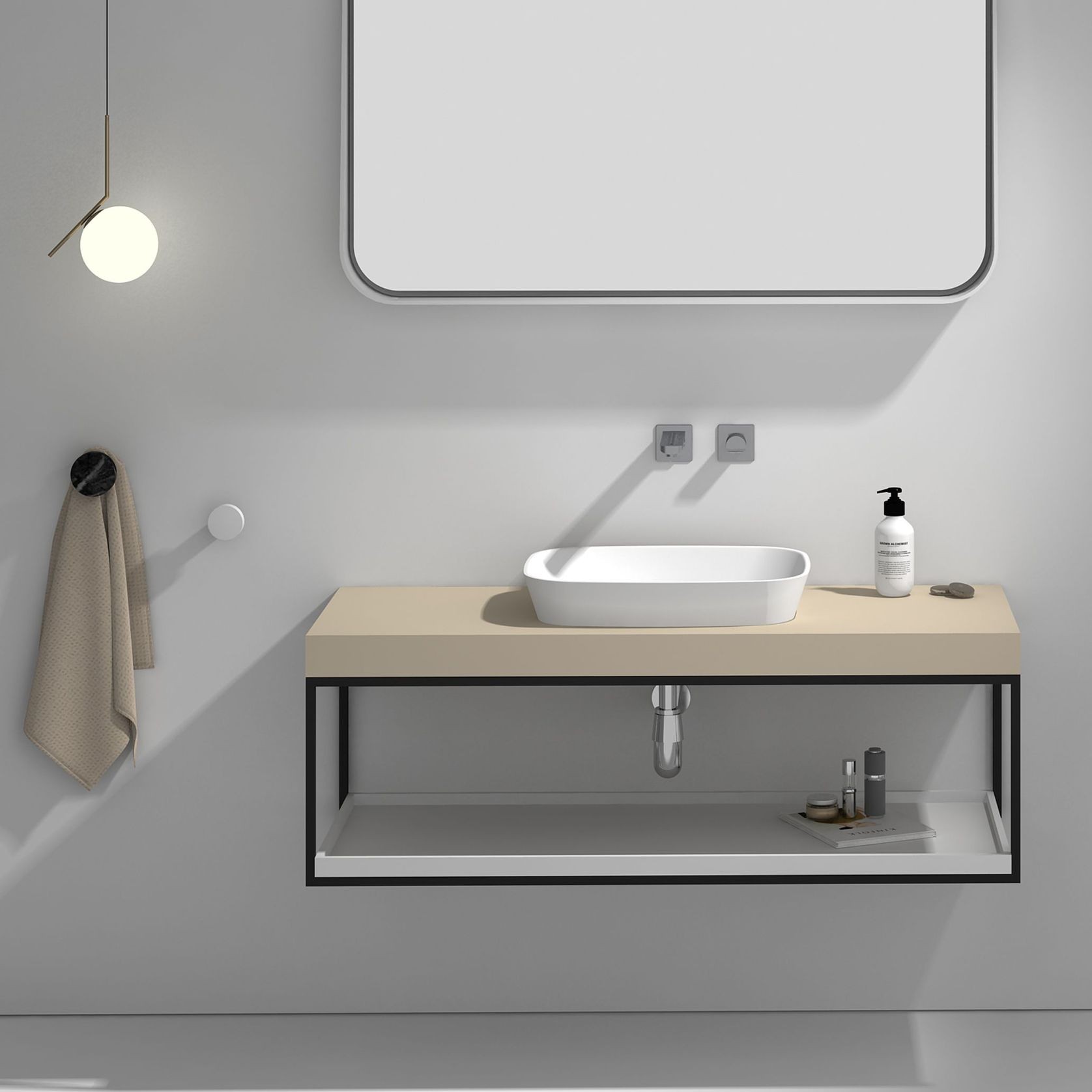 G2729 1200mm Wall Hung Timber Open Shelf Vanity gallery detail image