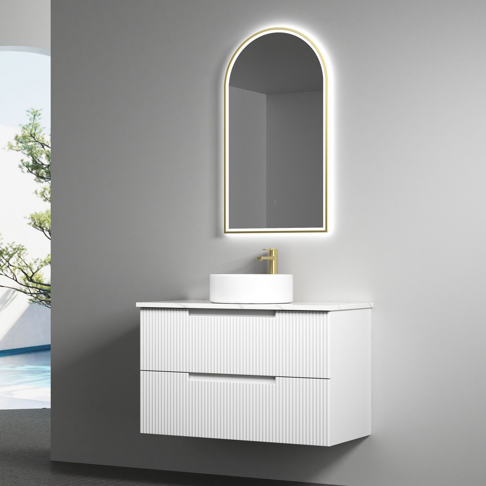 Aulic Verona Wall Hung Vanity 900mm gallery detail image