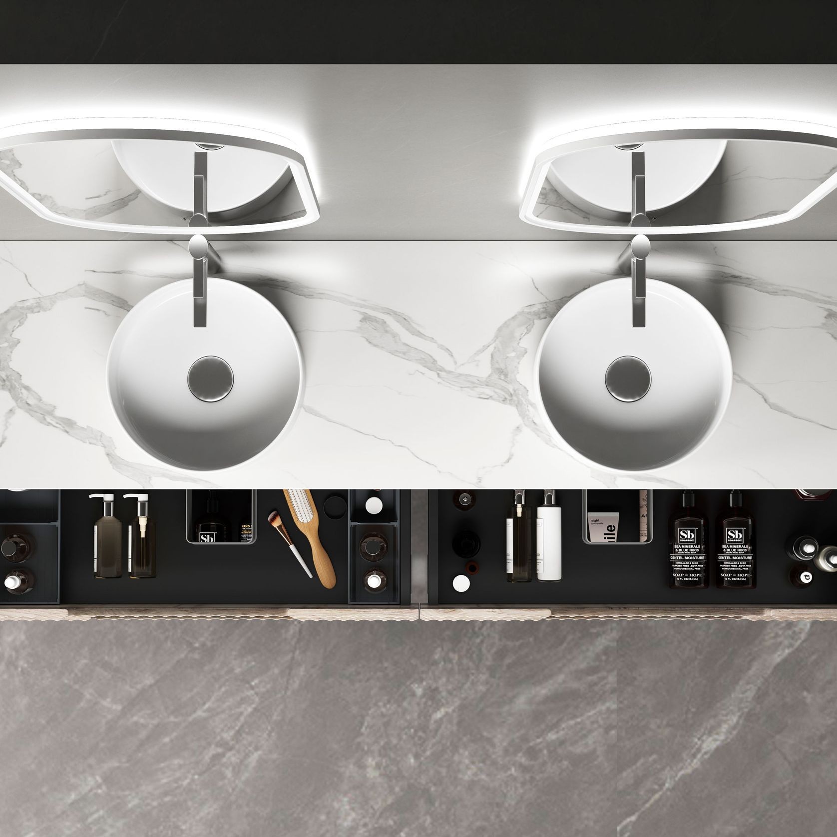 Aulic Perla Wall Hung Vanity 1800mm ArchiPro AU