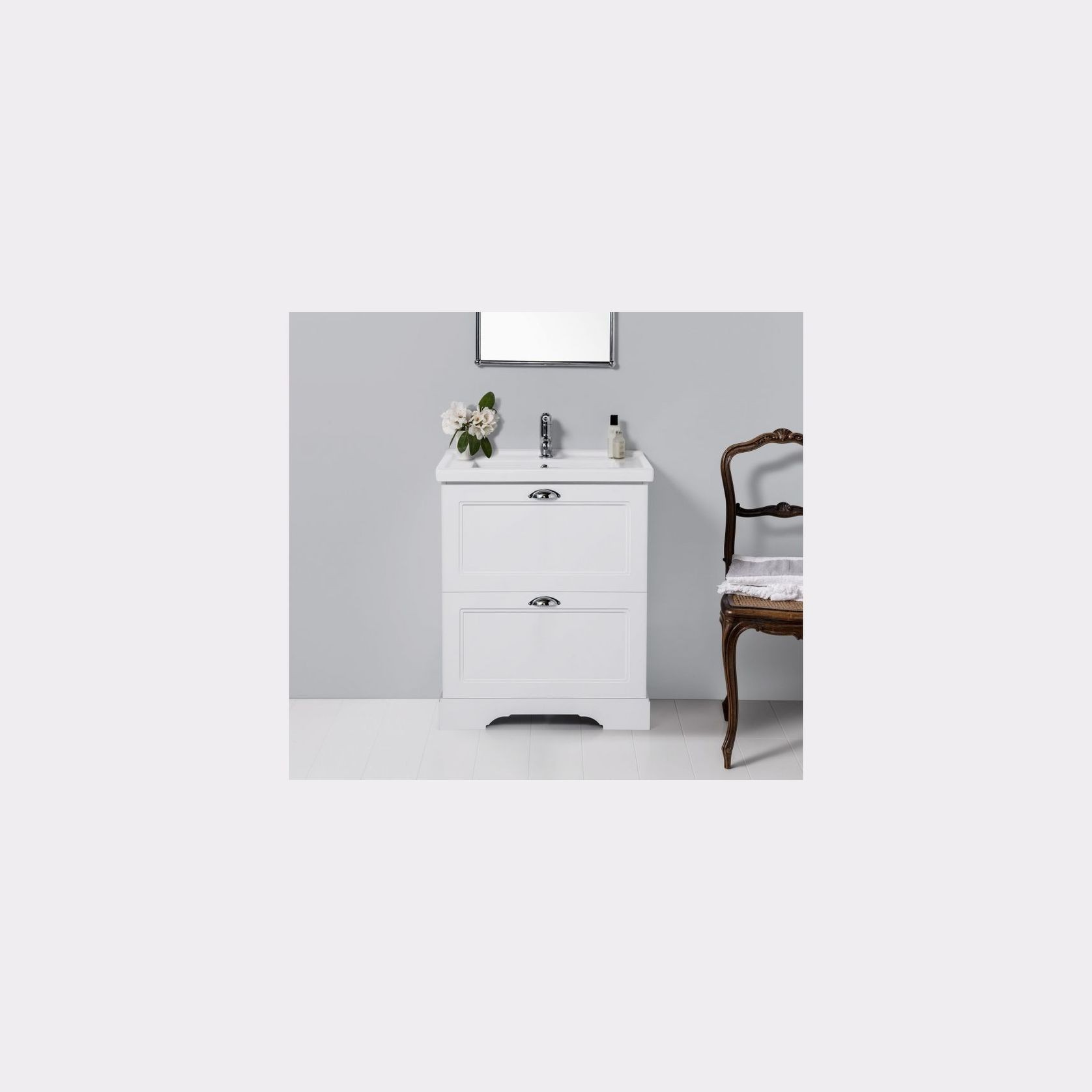 English Classic Floorstanding Vanity, 2 Drawers gallery detail image