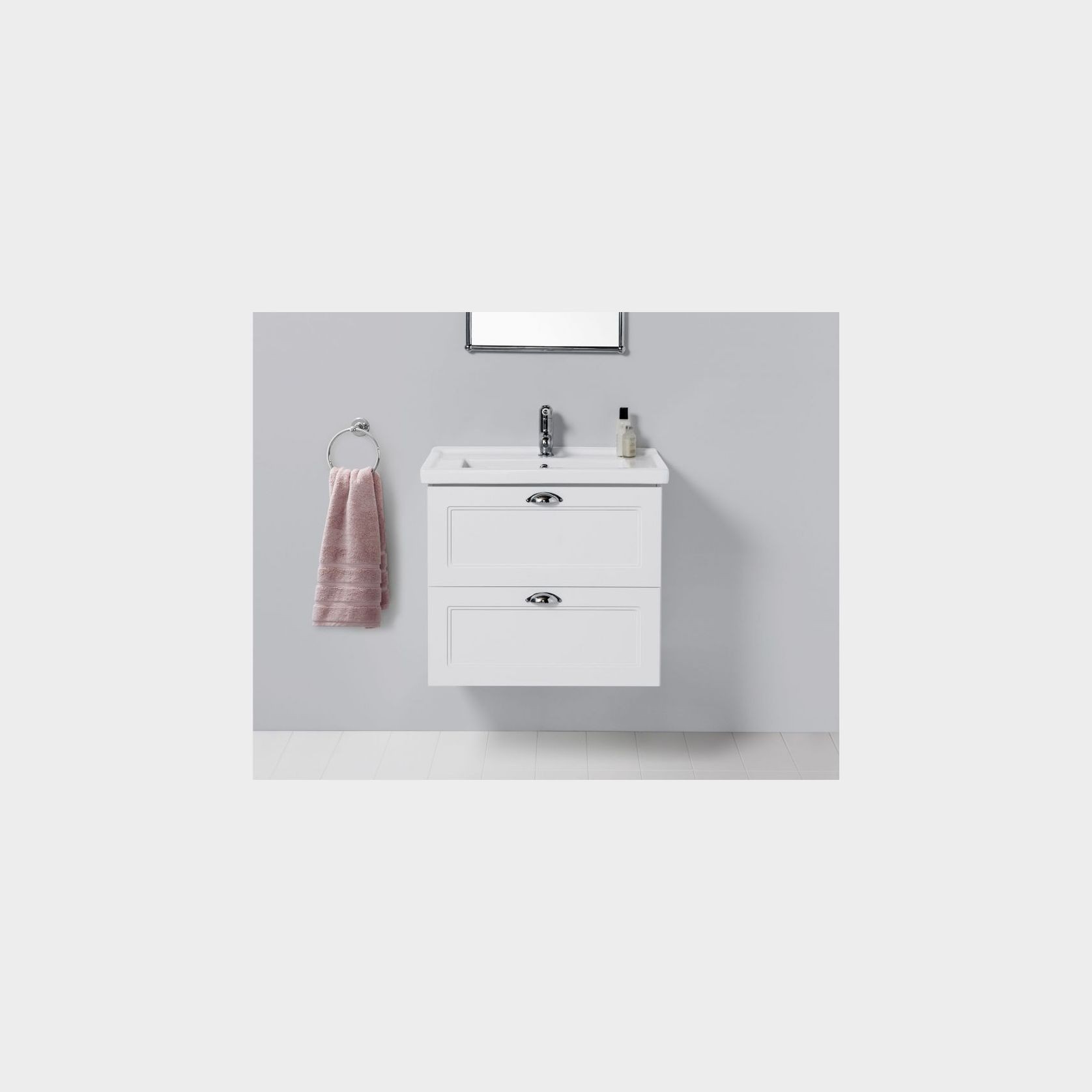 English Classic Wall-Hung Vanity, 2 Drawers gallery detail image