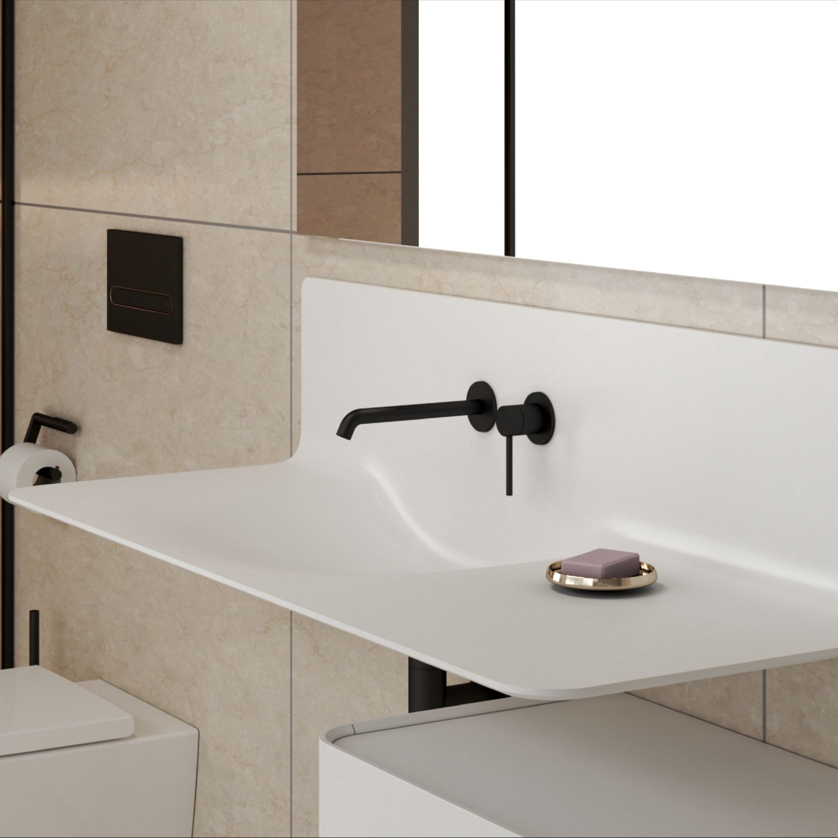 Corian® FLEX Modern Vanity gallery detail image