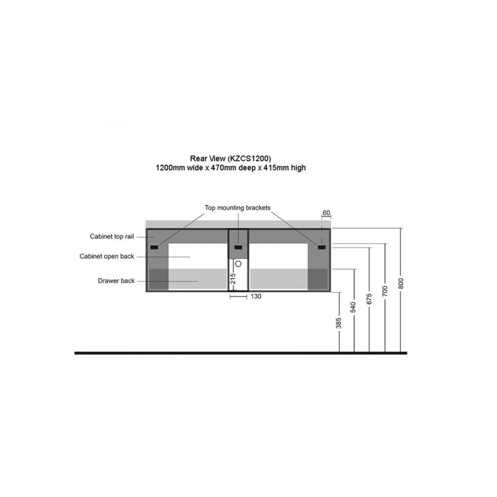 Kzoao 1200mm Vanity Black Wood Grain gallery detail image