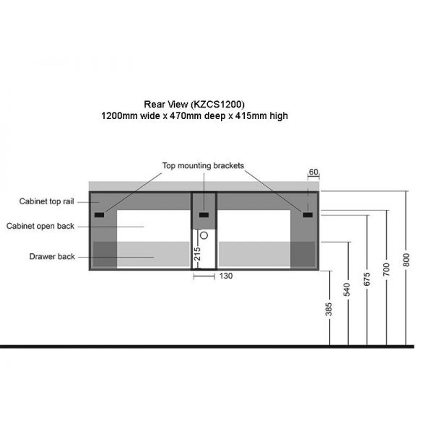 Kzoao 1200mm Vanity Gloss White gallery detail image