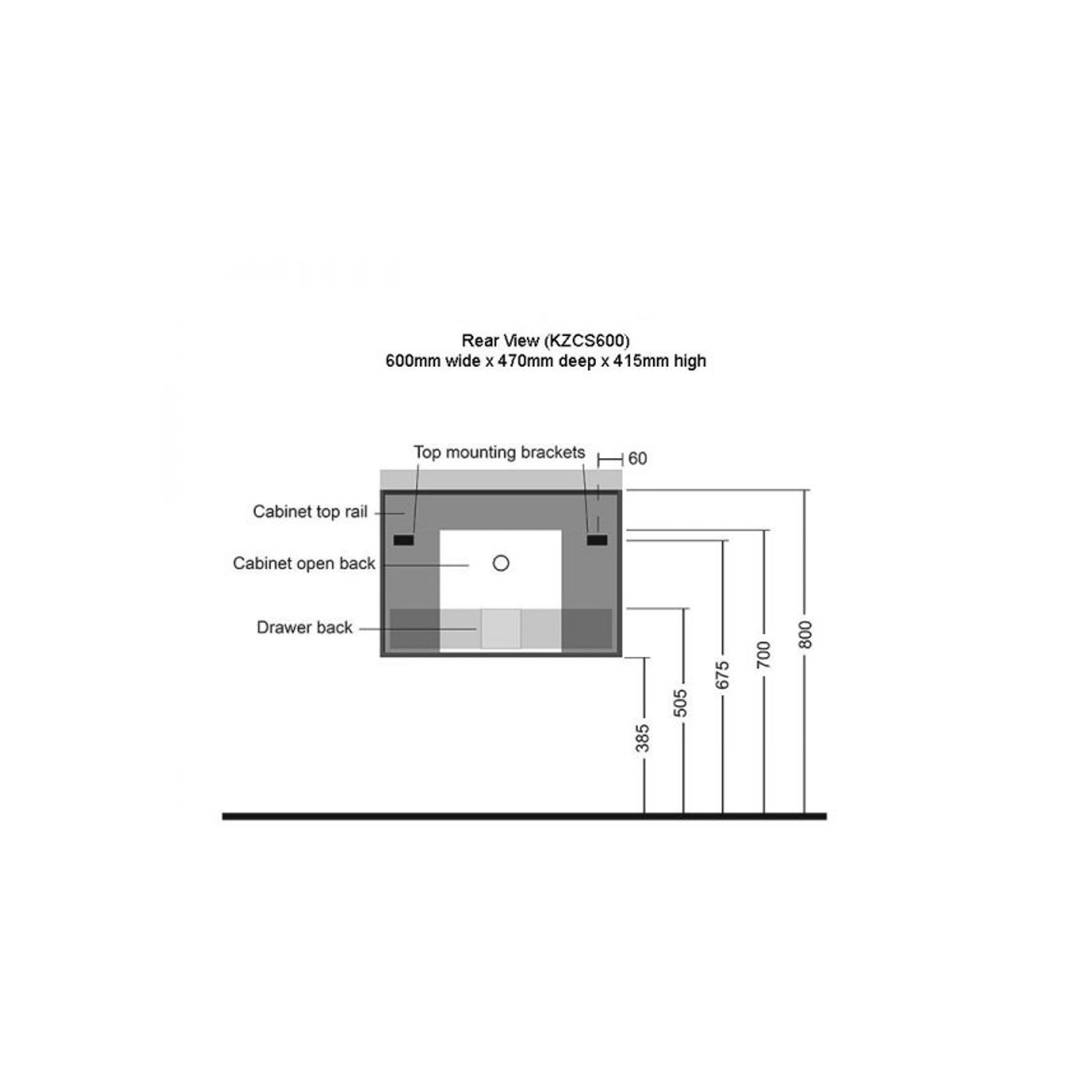 Kzoao 600mm Vanity Black Wood Grain gallery detail image