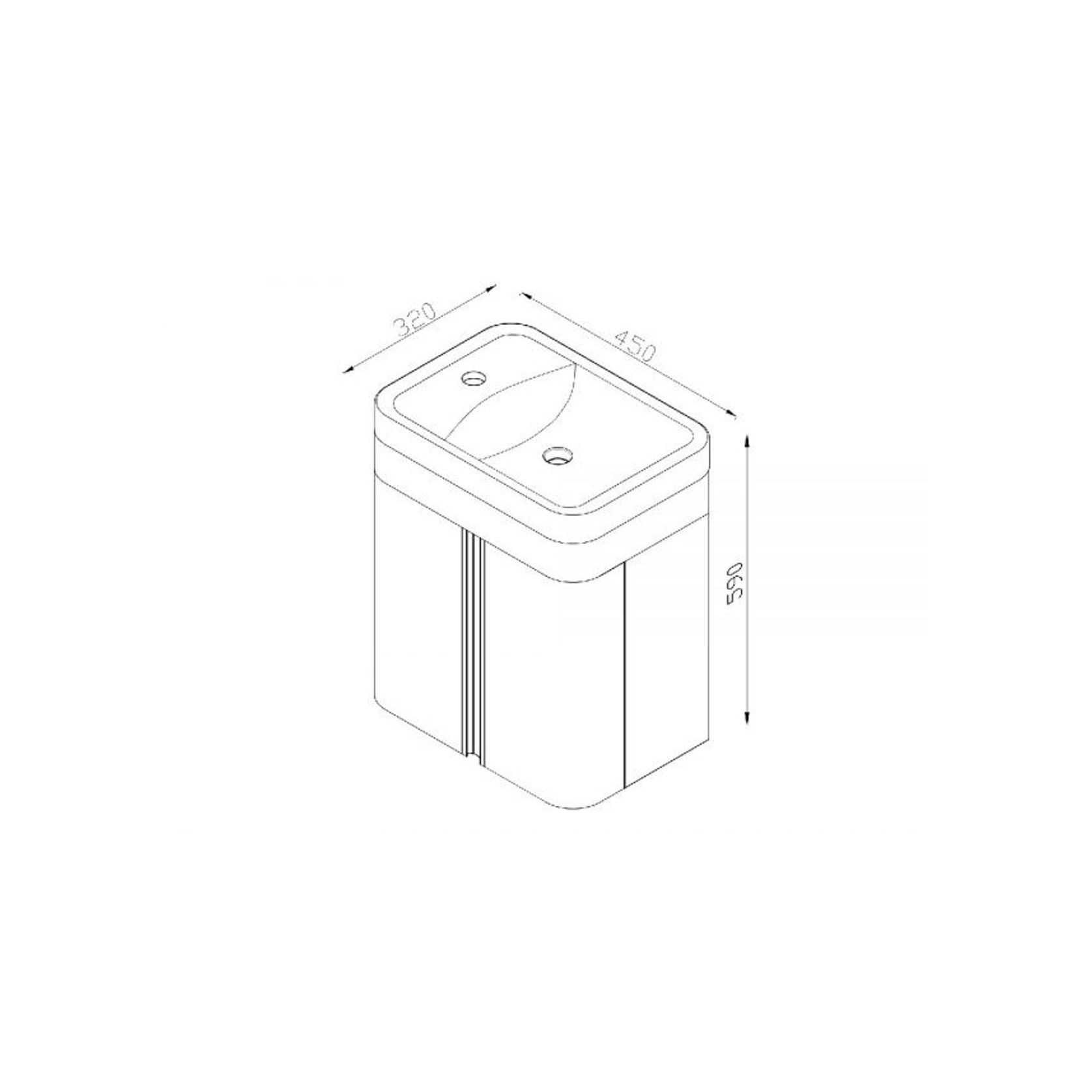 Kzoao Powder Room Vanity Satin Black gallery detail image