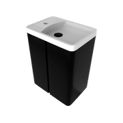 Kzoao Powder Room Vanity Satin Black gallery detail image