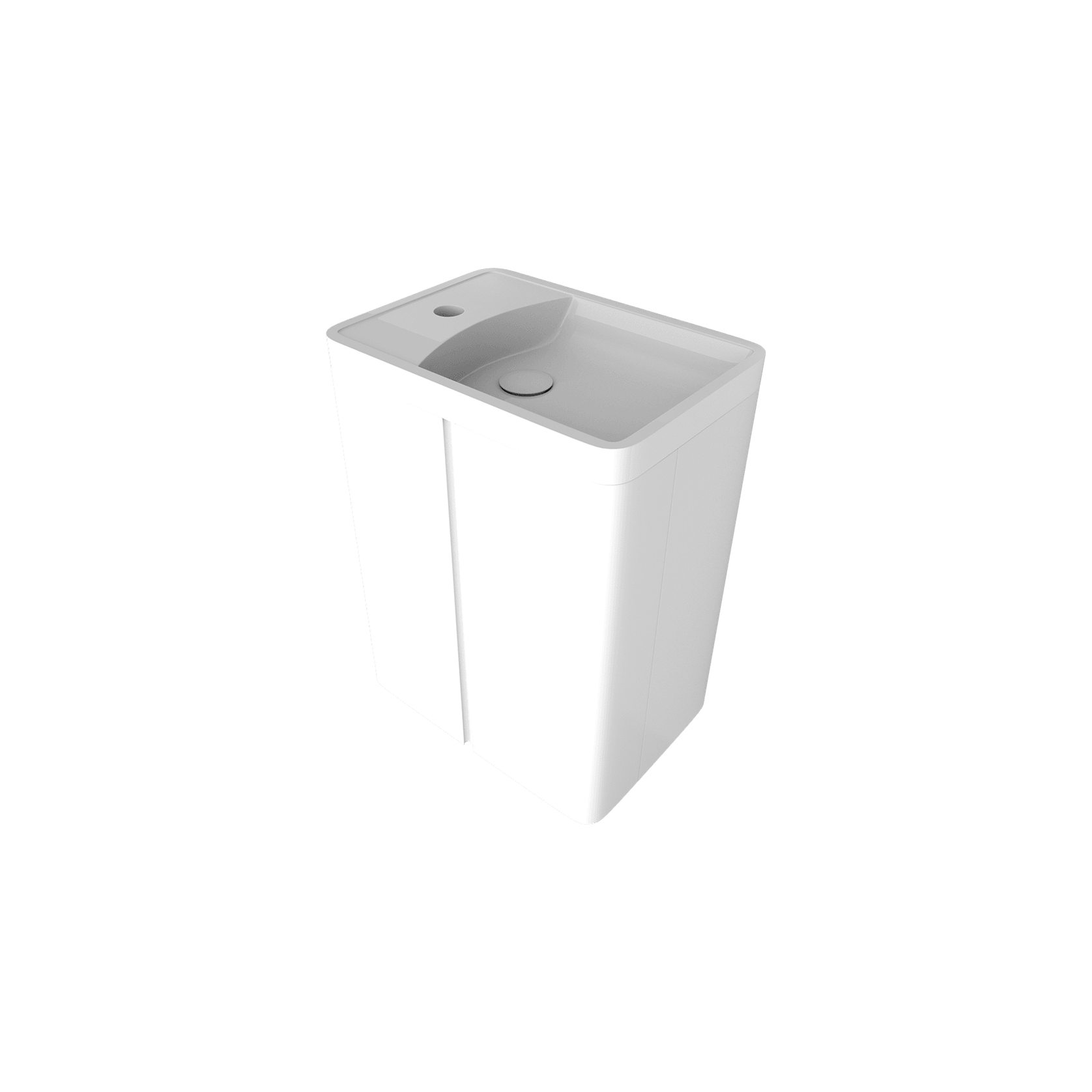 Kzoao Powder Room Vanity Satin White gallery detail image