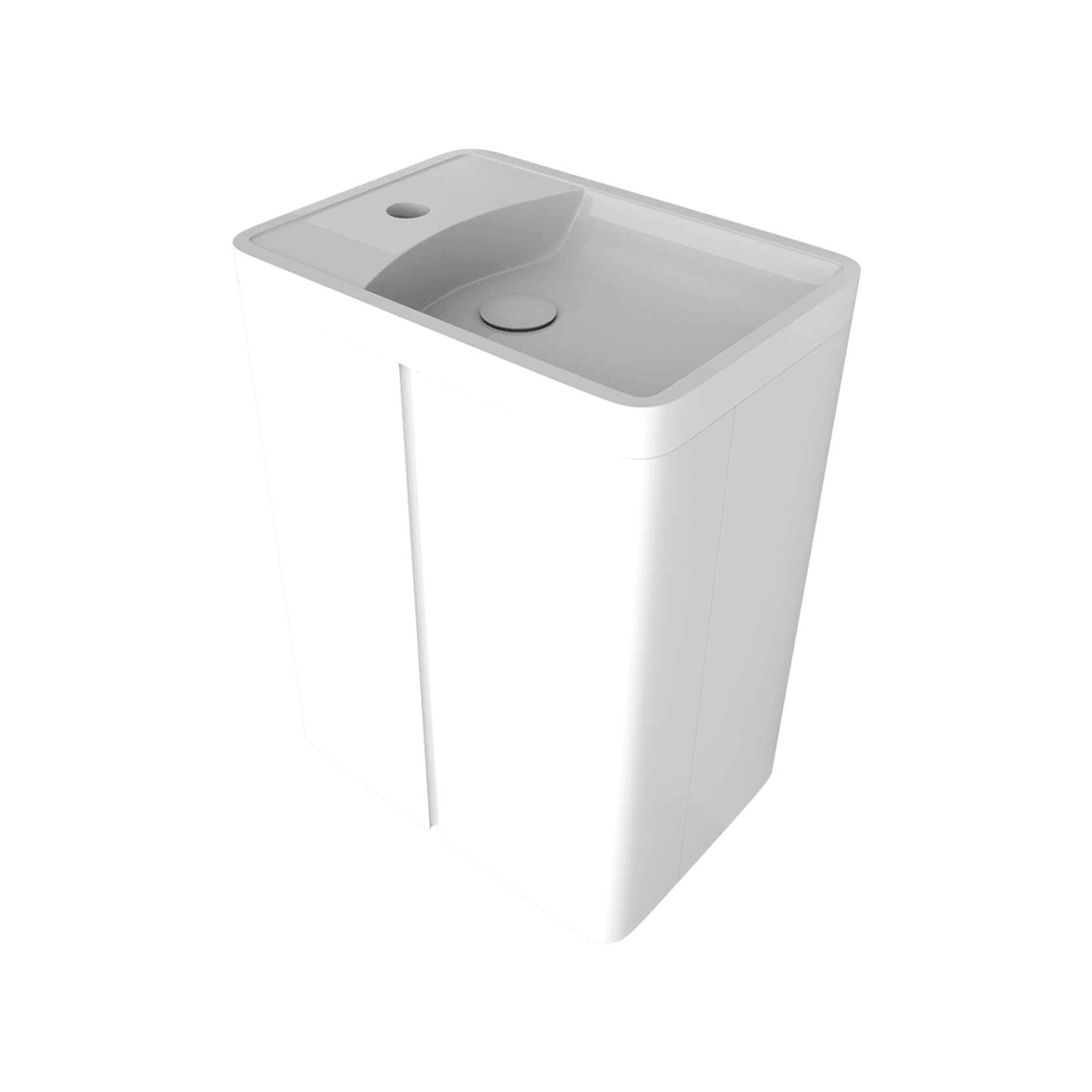 Kzoao Powder Room Vanity Satin White gallery detail image