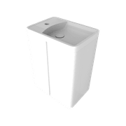 Kzoao Powder Room Vanity Satin White gallery detail image